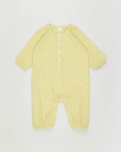 Cheap 💯 SUMMER and STORM LS Cotton Romper - Babies Yellow 🧨