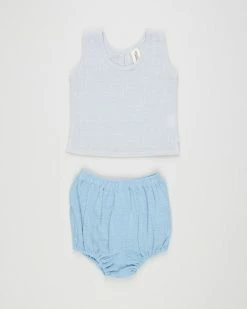 Top 10 ❤️ SUMMER and STORM Bloomers Set - Babies Ocean Blue Set 👍