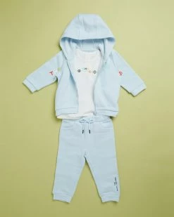 Outlet 👏 Marc Jacobs Trousers, Cardigan & 👕 Shirt Set - Babies Pale Blue 🔥