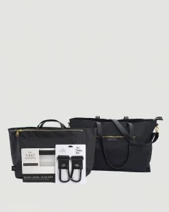 Coupon 🥰 The Nappy Society Luxe Nylon Tote Bundle Black ❤️