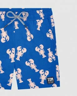 Outlet 😀 Tom & Teddy Lobster Boardshorts Mid Blue & Pink 👏 -Baby Online store http3A2F2Fstatic.theiconic.com .au2Fp2Ftom teddy 3662 4654531 3