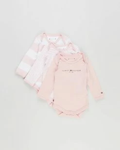 Outlet 🤩 Tommy Hilfiger Baby Body 3 Pack Giftbox Delicate Pink ⌛