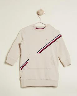 Cheapest ❤️ Tommy Hilfiger Global Stripe 👗 Dress - Babies Smooth Stone ✔️