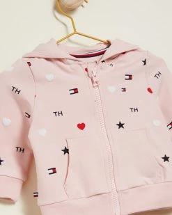 Brand new 🔔 Tommy Hilfiger Flag Hooded Jogger Set - Babies Delicate Pink ⭐ -Baby Online store http3A2F2Fstatic.theiconic.com .au2Fp2Ftommy hilfiger 3190 3921431 7