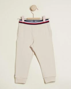 Budget 👏 Tommy Hilfiger Organic Cotton Branded Sweatpants - Babies Smooth Stone 🥰