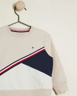 Coupon ⌛ Tommy Hilfiger Organic Cotton Branded Sweatshirt - Babies Smooth Stone 🎁 -Baby Online store http3A2F2Fstatic.theiconic.com .au2Fp2Ftommy hilfiger 3235 4890841 3