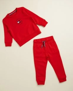 Coupon ⭐ Tommy Hilfiger Heritage Logo Set - Babies Deep Crimson ⭐