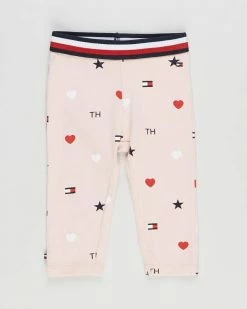 Coupon 🌟 Tommy Hilfiger Baby AOP Leggings - Babies Delicate Pink 🧨