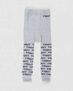 Deals 🛒 Tommy Hilfiger Tommy All Over Print Leggings - Babies Light Grey Melange ❤️
