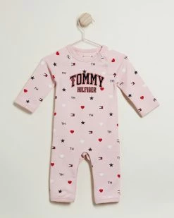 Top 10 ✔️ Tommy Hilfiger Flag Coveralls - Babies Delicate Pink 👏