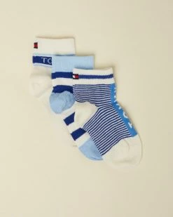 Deals 🔥 Tommy Hilfiger 3-Pack 🧦 Socks Giftbox - Babies Blue Combo 🔥