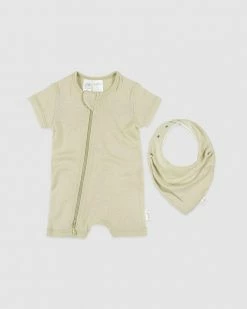 Deals 🤩 Toshi Organic Short Sleeve Onesie & Bib Set - Babies Thyme ❤️