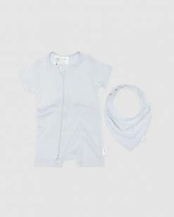 Top 10 😍 Toshi Organic Short Sleeve Onesie & Bib Set - Babies Sky ✔️