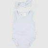 New 🎉 Toshi Organic Singlet Onesie & Headband Set - Babies Sky 🤩