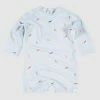 Best Pirce 🎁 Toshi Long Sleeve Swim Onesie - Babies Sharks 🛒