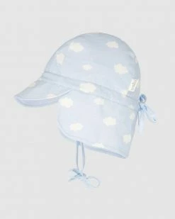 Deals 👍 Toshi Bambini Flap Cap - Babies Clouds 🔔
