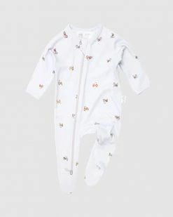 Best Sale ⌛ Toshi Long Sleeve Print Onesie - Babies Mr Tractor ✨