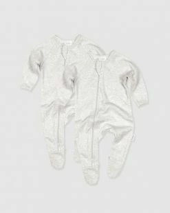 Best deal 💯 Toshi Organic Long Sleeve Onesie - 2-Pack - Babies Pebble ⭐