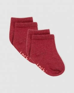 Promo 👍 Toshi Organic 🧦 Socks 2-Pack - Babies Rosewood ⭐