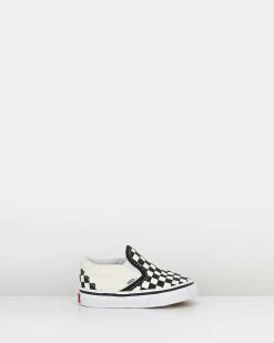 Coupon ❤️ Vans Classic Slip Ons Infant Black/White 💯