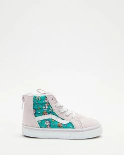 Outlet 🥰 Vans Sea Party Sk8-Hi Zip - Babies-Kids Orchid Ice & True White 🔔