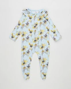 Outlet 👏 Walnut Melbourne Zali Zip Onesie - Babies Morning Wren 😍