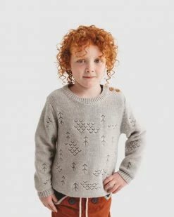 New 😍 Wild Island The Windswept Pullover - Babies-Kids Mist Grey ⭐