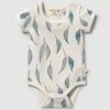 Cheapest 🤩 Wilson & Frenchy Organic Bodysuit - Babies Blue Eucalyptus ⭐