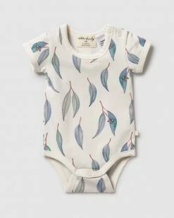 Cheapest 🤩 Wilson & Frenchy Organic Bodysuit - Babies Blue Eucalyptus ⭐