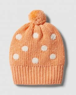 Buy ✔️ Wilson & Frenchy Knitted Spot Hat - Babies Apricot Fleck 🔔