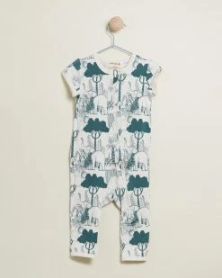 Outlet 😍 Wilson & Frenchy Organic Zipsuit - Babies Wild Wilderness 🎉