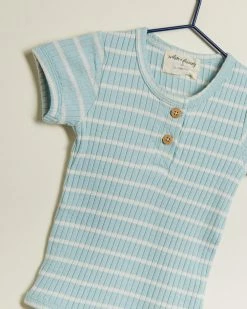 Outlet 👍 Wilson & Frenchy Organic Stripe Rib Bodysuit - Babies Pistachio & Ecru 🔔 -Baby Online store http3A2F2Fstatic.theiconic.com .au2Fp2Fwilson and frenchy 2198 9883431 3