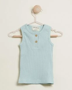 Cheap 🥰 Wilson & Frenchy Organic Rib Singlet - Babies Pistachio 😉