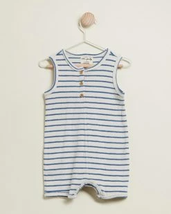 Best reviews of 😍 Wilson & Frenchy Organic Terry Growsuit - Babies Ocean Stripe ⭐