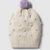 Buy 👍 Wilson & Frenchy Knitted Spot Jacquard Hat Oatmeal Melange 💯