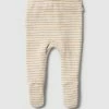 Top 10 🎁 Wilson & Frenchy Organic Stripe Rib Footed Leggings - Babies Antelope ✔️