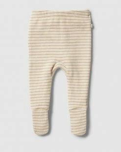 Top 10 🎁 Wilson & Frenchy Organic Stripe Rib Footed Leggings - Babies Antelope ✔️