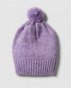 Outlet 😀 Wilson & Frenchy Knitted Hat Pastel Lilac Fleck 😀