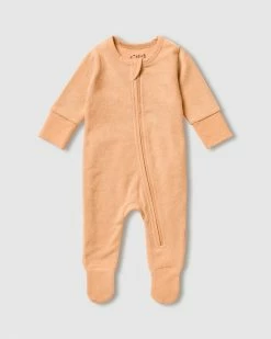 Best Sale 🤩 Wilson & Frenchy Organic Terry Zipsuit - Babies Dusk ⌛