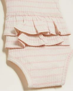 Best deal 🛒 Wilson & Frenchy Organic Stripe Rib Ruffle Bodysuit - Babies Pink Lemonade 😀 -Baby Online store http3A2F2Fstatic.theiconic.com .au2Fp2Fwilson and frenchy 4575 5483431 3