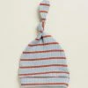 Outlet 😍 Wilson & Frenchy Organic Stripe Rib Knot Hat - Babies Anchor Blue & Rust 🥰