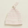 New 👍 Wilson & Frenchy Organic Stripe Rib Knot Hat - Babies Pink Lemonade 🎁