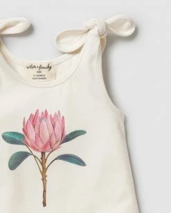 Flash Sale ⭐ Wilson & Frenchy Organic Tie Playsuit - Babies Pretty Protea 🔥 -Baby Online store http3A2F2Fstatic.theiconic.com .au2Fp2Fwilson and frenchy 4756 3083431 3