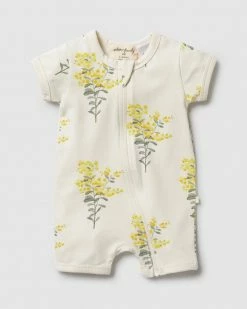 Wholesale 🎁 Wilson & Frenchy Organic Boyleg Zipsuit - Babies Little Blossom 🥰
