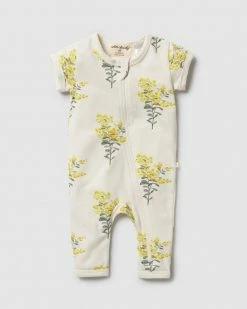 Outlet ⌛ Wilson & Frenchy Organic Zipsuit - Babies Little Blossom 😉