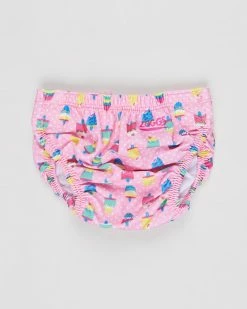 Promo 🔔 Zoggs Ice Cream Adjustable Swim Nappy - Babies Pink Multi 🌟