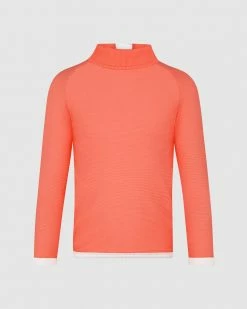 Promo ✨ Zulu & Zephyr Mini Rib Rashie - Babies-Kids Papaya 🌟