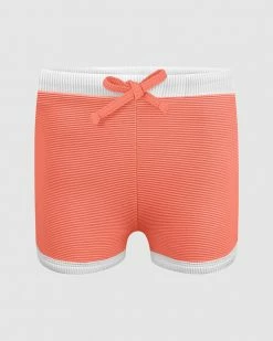 Discount 😀 Zulu & Zephyr Mini Rib Surf Shorts - Kids Papaya 😉