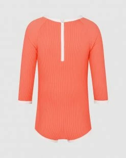 Best deal 👏 Zulu & Zephyr Mini Rib Rashie Onesie - Babies-Kids Papaya 🛒 -Baby Online store http3A2F2Fstatic.theiconic.com .au2Fp2Fzulu zephyr 0279 1133441 3